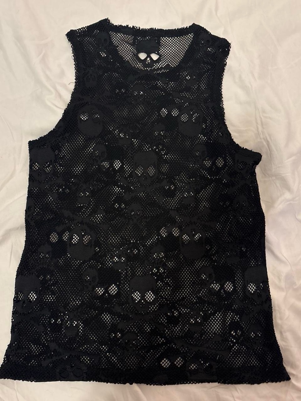 Tripp NYC Black Skull Mesh Tank Top - Picture 4 of 4